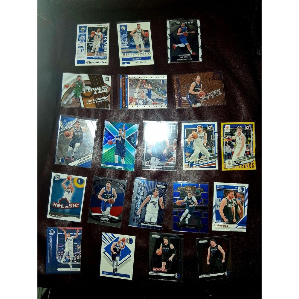 20 Card Lot of Luka Doncic NBA Trading Cards (Base, Inserts, RCs, Parallels) NM+